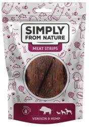 Simply from Nature Meat Strips Húscsíkok vadhússal és kenderrel kutyáknak 5x80 g
