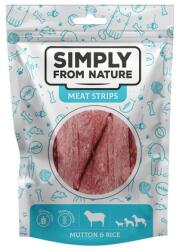 Simply from Nature Meat Strips Húscsíkok birkahússal és rizzsel kutyáknak 5x80 g