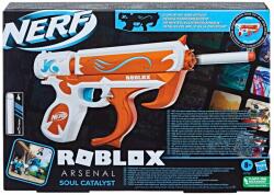 Hasbro Blaster Nerf cu 4 sageti din spuma, Roblox Arsenal Soul Catalyst