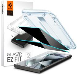 Spigen AGL07625 Samsung Galaxy S24 Ultra Spigen GlastR EZ Fit edzett üveg képernyővédő fólia, felhelyezést segítő kerettel, 2 db-os csomag, betekintés gátlós (AGL07625)
