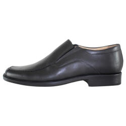 Nevalis Pantofi barbati, Nevalis, 445-BE-Negru, elegant, piele naturala, cu toc, negru (Marime: 45)