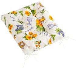 BellaTEX Pernă de scaun Bellatex EMA matlasată Lavenderviolet, galben, 40 x 40 cm