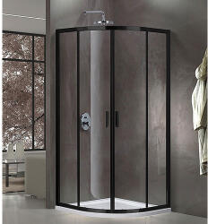 Aqualife EAB-001 80x80 Íves fekete zuhanykabin (EAB-001)