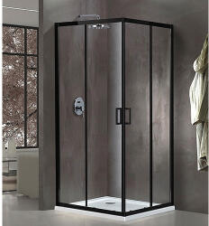 Aqualife EAB-002 90x90 Szögletes fekete zuhanykabin (EAB-003)