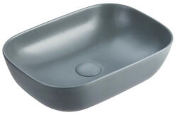 Eros SMILE 3 - PULTRA ültethető - Top Counter - porcelán mosdó - MATT SZÜRKE - 46, 5 x 32, 5 x 13 cm (82MS6255) - globalvivamarket