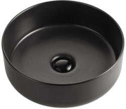 Eros SIMPLE 8 - PULTRA ültethető - Top Counter - porcelán mosdó - MATT FEKETE - 36 x 36 x 13 cm (82MC6259) - globalvivamarket