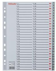 Esselte Index Esselte, plastic, reciclabil, A4, 1-54, gri (ESS100109)