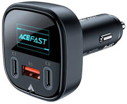 ACEFAST Car Charger Acefast B5, 101W, 2x USB-C + USB, OLED (black)