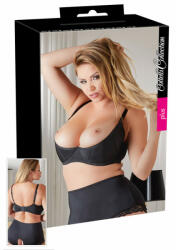 Cottelli Collection Plus Size - merevített mellemelő (fekete) [90D]