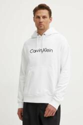 Calvin Klein pamut melegítőfelső fehér, férfi, nyomott mintás, kapucnis - fehér M