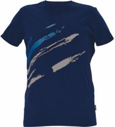 Cerva Tricou bărbătesc cu mânecă scurtă MAAS - Albastru închis / albastru regal | S (0304013751001)