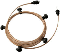 Creative-Cables Használatra kész 7, 5 m-es Lumet szállámpa készlettel 5 fekete lámpatartóval, akasztóval és csatlakozóval (CATE27N075CM27)