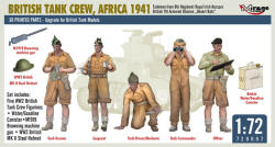 Mirage Hobby BRITISH TANK CREW, AFRICA 1941 Tankmen from 8th Regiment Royal Irish Hussars British 7th Armored Division „Desert Rats 1: 72 (720007)