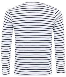 Premier PR218 férfi gombos nyakú felgombolható hosszú ujjú sztreccspóló Premier, White/Navy-M (pr218wh-nv-m)