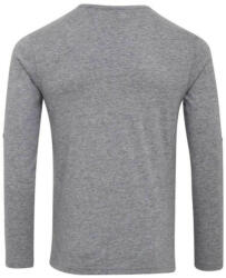 Premier PR218 férfi gombos nyakú felgombolható hosszú ujjú sztreccspóló Premier, Grey Marl-XL (pr218grm-xl)