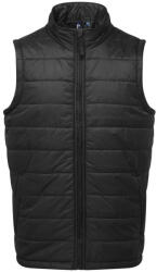 Premier PR811 könnyű vízálló steppelt férfi mellény zipzáras zsebekkel Premier, Black-4XL (pr811bl-4xl)