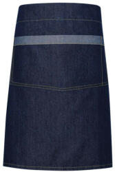 Premier PR128 középhosszú derekas kötény kontrasztos zsebszéllel Premier, Indigo Denim-U (pr128id-u)