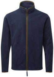 Premier PR823 ARTISAN férfi cipzáras polár pulóver Premier, Navy/Brown-S (pr823nv-bw-s)