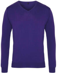 Premier PR694 V-nyakú finom kötésű férfi pulóver Premier, Purple-XL (pr694pu-xl)