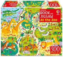 Usborne Book And Jigsaw - At The Zoo