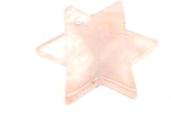 R. M. ékszer Rózsakvarc átfúrt csillag 35mm (010270)