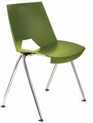 Antares Scaune conferință Strike 2131 metal cromat+plastic verde