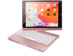 HOPE R Husa carcasa roz-aurie cu tastatura LED, Bluetooth Wireless pentru iPad Air, iPad Air 2, iPad Pro 9.7, iPad 9.7 2017, 2018 (HCTBWI97RGHP)