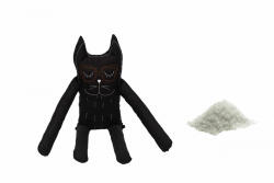 Somnart Perna in forma de pisica SomnArt, bumbac, umplutura sare, Negru (PER.PISICA.BBC.BLAK)