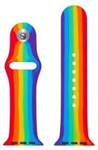 GIGAPACK GP-97555 Apple Watch Ultra 2 49mm / Watch Ultra 49mm / Watch Series SE 2 44mm szivárvány szilikon óraszíj (GP-97555)