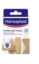 Hansaplast Hand Mix Pack Sebtapasz 20x - pirulafutar