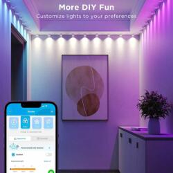 Govee Banda cu spoturi LED smart Govee RGBIC String Downlights, Wi-Fi, 5 metri, clasa G (H608A)