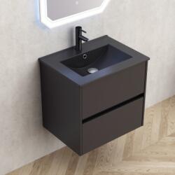 Inter Ceramic Долен pvc шкаф с умивалник БЛЕЙК bg5955mb (bg 5955mb +УМИВ.5953b-2 black)