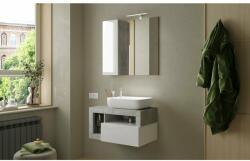 LC Mobili Dulap cu oglinda alb/gri LC Mobili Italia Hamburg 78x75 cm (431330-778P)