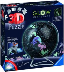 Ravensburger 3D Пъзел Ravensburger от 180 части - Глобус, светещ в тъмното (11544)