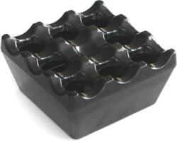 ALKAN AN-Пепелник ветроустойчив квадратен 9x9xh4.5cm ЧЕРЕН (К-2012) (0136165)