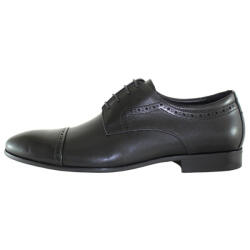 Alberto Clarini Pantofi barbati, Alberto Clarini, C213-501A-Negru, elegant, piele naturala, cu toc, negru (Marime: 40)
