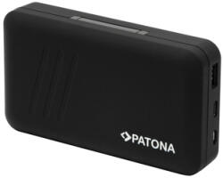 Patona kettős töltő Panasonic DMW-BLK22 DC-S5 G9 GH5 GH5S GH6 készülékhez power bank funkcióval és memóriakártya tárolással (PT-1723)