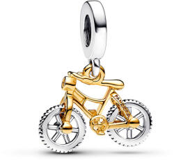 Pandora kéttónusú forgó kerekű kerékpár függő charm - 763354C01 (763354C01)