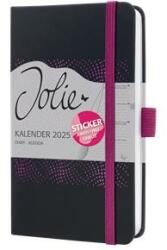 Sigel Naptár, A6, heti, 2025, kemény boritó, SIGEL Jolie , fekete-pink (SIJ5212) - iroda24