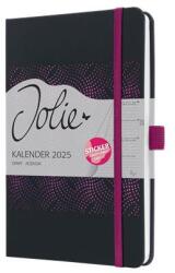 Sigel Naptár, A5, heti, 2025, kemény boritó, SIGEL Jolie , fekete-pink (SIJ5213) - iroda24