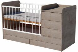  Reni Uno 3in1 baba kombi kiságy 120×60 cm ágyneműtartóval - Desmond (ezüst tölgy)