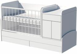  Bogi Uno 4in1 ringatható kombi kiságy 120×70 cm ágyneműtartóval - Fehér