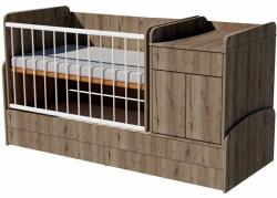 Kinder Mobel Bogi Uno 4in1 ringatható kombi kiságy 120×70 cm ágyneműtartóval - Gesztenye