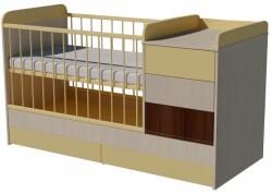  Reni Trio 3in1 baba kombi kiságy 120×70 cm ágyneműtartóval - Világos sonoma/bézs/mokka