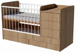  Reni Uno 3in1 baba kombi kiságy 120×60 cm ágyneműtartóval - Világos sonoma