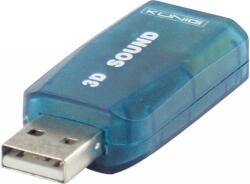 König Placa de sunet USB 2.0 Konig, Nedis HS100, uscr10051bu, 3D, 5.1, Dubla, Conector 3, 5 mm (CMP-SOUNDUSB12) (CMP-SOUNDUSB12)