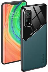 Wooze Huawei Honor V30 / V30 Pro, husa din silicon, spate din piele si plexiglas, rezistenta medie la impact, compatibila cu suport magnetic, Wooze Texture, verde (100956) (100956) (100956)