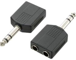 SpeaKa Adaptor, SpeaKa Professional, Jack Audio Y, 1x mufa Jack 6.35 mm - 2x mufa Jack 6.35 mm, Negru (SP-7870192) (SP-7870192)