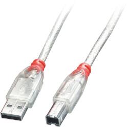 Lindy 41750 USB кабел 0, 2 м USB 2.0 USB A USB B Прозрачен (41750) (41750)