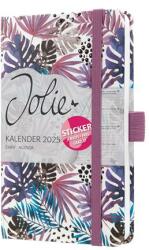 Sigel Naptár, A6, heti, 2025, kemény borító, SIGEL Jolie , Violet Jungle Fever (J5354) - molnarpapir
